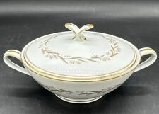Noritake Laurel Covered Sugar Bowl 5903 Gold And Ivory picture