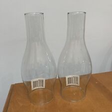2 Westinghouse GLASS OIL HURRICANE LAMP CHIMNEY SHADE 7.5
