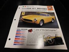 1956-1958 Ferrari GT Boano Spec Sheet Brochure Photo Poster 1957 picture