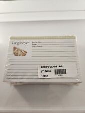 Longaberger 4x6 Recipe Cards New #74896 picture