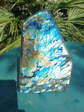 2565g Double Flashy Stripes blue Gold Labradorite Freeform Crystal Natural Miner picture