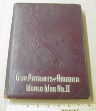 PATRIOTS of America WORLD WAR II North Carolina WWII History 1944 original book picture