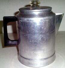 Vintage Comet 9 Cup Aluminum Percolator Coffee Maker Pot Camping Glass Top picture