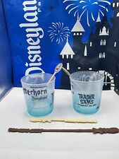 Disneyland Trader Sams Tiki Bar Matterhorn 65th Acrylic Cups (2) W/ Bags & Extra picture