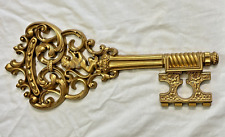 Vintage Syroco Wall Plaque Mid-Century Gold Skeleton Key  18
