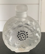 Beautiful Lalique Dahlia Perfume Bottle  Excellent Condition. Etched Signature picture