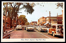 Cape Cod Massachusetts Main St. 1950's Vintage Unused Photo Postcard RPPC picture