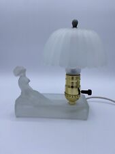 Art Deco Frosted Boudoir Lamp With Shade Houzex picture