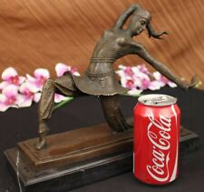 Art Deco Bronze Woman SIGNED Chiparus Museum Quality on Marble base Decorative picture