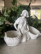 Antique German Scheibe-Alsbach Bisque Porcelain Figurine Planter picture