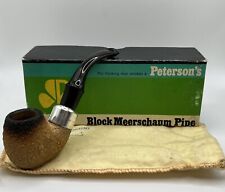 Peterson Golden Supreme Silver Mounted Near Mint Meerschaum Estate Tobacco Pipe picture