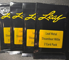4x PACKS - 2023 LEAF METAL STEAMBOAT WILLIE - 2 NUMBERED CARDS A PACK 1/1 To /99 picture