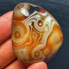 TOP 48G Natural Polished Silk Banded Lace Agate Crystal Stone Madagascar L267 picture