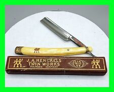 Unused Vintage J.A. Henckels Twin Works Solingen #415 Straight Razor With Box  picture
