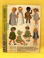 Vintage McCall’s 2157 Pattern Baby &Toddler Dolls' Wardrobe 1969 Small 12”-16” picture