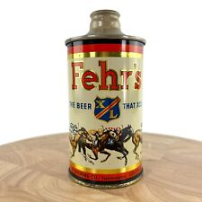 Vtg Fehr’s brewing co X/L crowntainer cone top beer can jockey horses Kentucky picture