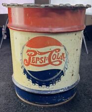 VINTAGE RARE Antique 1940's Pepsi Cola Syrup 10 Gallon Can Sign NICE picture