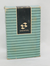 Vintage Sheaffer's Black Plastic Desk Pen With Base And Original Box picture