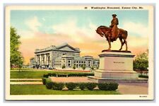 Washington Monument Kansas City Missouri MO UNP Linen  Postcard V18 picture
