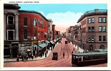 Postcard Lisbon Street in Lewiston, Maine picture