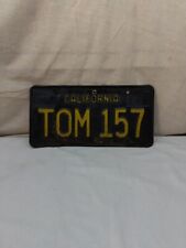 Vintage 1963 Black & Yellow California License Plate picture