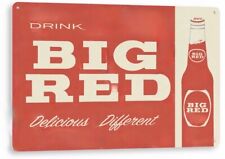 BIG RED COLA TIN SIGN DELICIOUS DIFFERENT SUN TANG RED CREAM SODA WACO TEXAS  picture