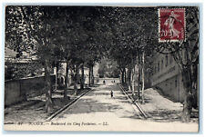 1922 Scene at Five Fountains Boulevard Bougie Algeria Antique Postcard picture