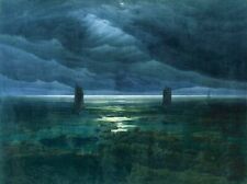 Oil painting Seashore-by-Moonlight-1835-Caspar-David-Friedrich-oil-painting art picture
