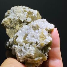 513g Natural Bright Yellow Multilayer Siderite & Calcite Mineral Specimen/China picture