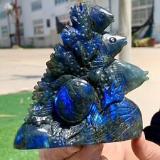 447g Natural beautiful labradorite crystal hand- carved Underwater World healing picture