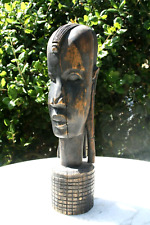 Vintage African Kenyan Ironwood Head Statue Genuine Besmo Product picture