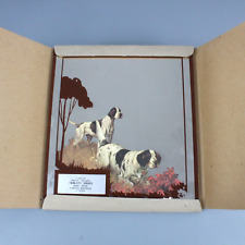 Vintage Advertising MIRROR with Hunting Dogs Fall Leaves Twin-City Service WA picture