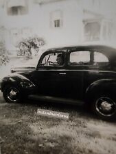 1940 V8 FORD CAR Identified Lady Vintage FOUND PHOTO Black And White Snapshot L1 picture