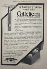 Gillette Razor Print Advert Art Ephemera Antique Vtg 1911 picture
