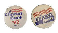 Vintage Clinton Gore '92 Presidential Campaign Buttons Set of 2 Election picture