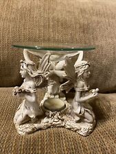 3 fairy t light candle holder. NIB, BENEFITS CHARITY, Bunny, rose, bird picture