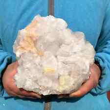 5.5 LB Natural White Calcite Quartz Crystal Cluster Mineral Specimen Healing picture