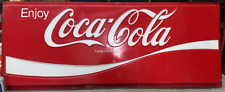 VINTAGE 72” X 28” COCA-COLA PLASTIC EMBOSSED SODA ADVERTISING SIGN DELIVERED picture