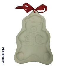 Pfaltzgraff Stoneware Christmas Teddy Bear Cookie Mold  picture