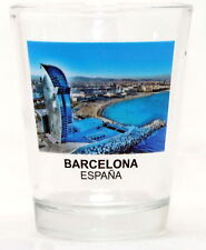 BARCELONA SPAIN CITY PANORAMA PHOTO SHOT GLASS SHOTGLASS picture