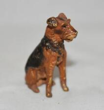 Vintage Vienna Bronze Airdale Terrier Dog Figurine picture