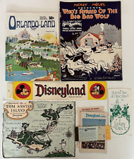 Vintage Disneyland 1976 Small Lot - Guides, Bumper Sticker, C Ticket picture