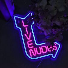 Live Nudes Neon Sign For Wall Decor Man Cave Bar Hotel Pub USB Power With Dimmer picture