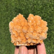 213g Natural Yellow Calcite Quartz Crystal Cluster Mineral Specimen Healing picture