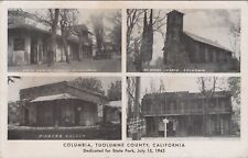 Columbia Tuolumne County Saloon Church Hotel California 1945 RPPC Postcard picture