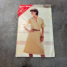 Vintage 80s Butterick Sewing Pattern 3825 Misses Dress SZ 16 See and Sew picture