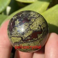 1pc Natural dragon blood jasper Ball Quartz Crystal Sphere Reiki Healing 30mm+ picture