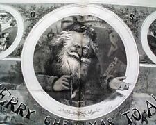 CHRISTMAS Prints Thomas Nast SANTA CLAUS Harper's Weekly 1865 Old Newspaper   picture