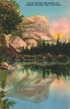 Yosemite CA California, Mount Watkins Mirror Lake Scenic View, Vintage Postcard picture