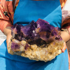 8.88LB Natural Amethyst geode quartz cluster crystal specimen Healing 368 picture